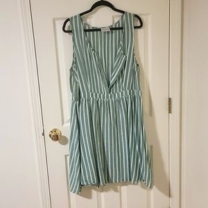 Sleeveless half button up dress